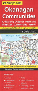 Okanagan Communities Road Map by Canadian Cartographics Corporation