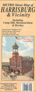 Harrisburg and Vicinity, Pennsylvania Metro Street Map by Franklin Maps