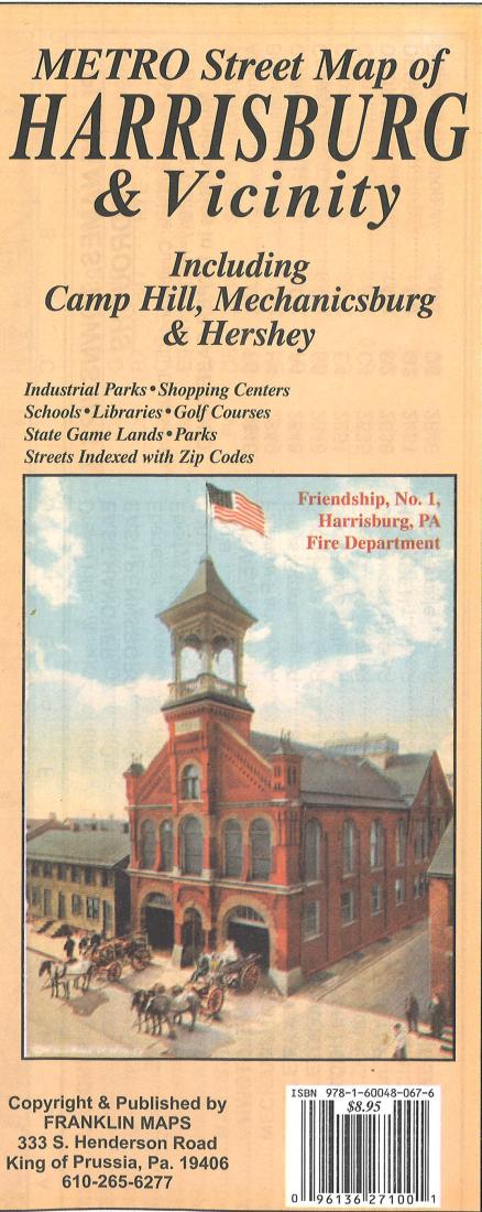 Cover of Harrisburg and Vicinity, Pennsylvania Metro Street Map by Franklin Maps