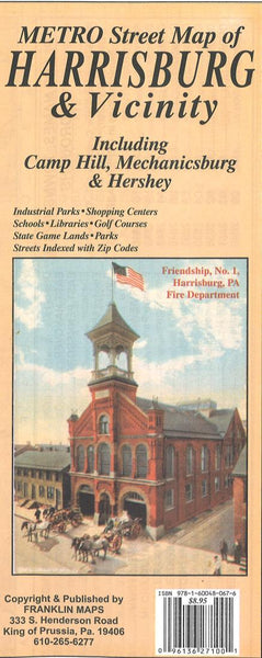 Cover of Harrisburg and Vicinity, Pennsylvania Metro Street Map by Franklin Maps