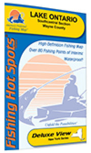Lake Ontario, Southcentral Section Fishing Map, Wayne County by Fishing Hot Spots