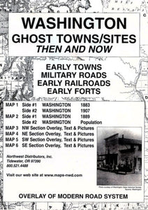 Washington, Ghost Towns, 6-Map Set, Then and Now by Northwest Distributors