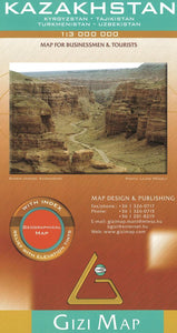 Kazakhstan Geographical Map by GiziMap