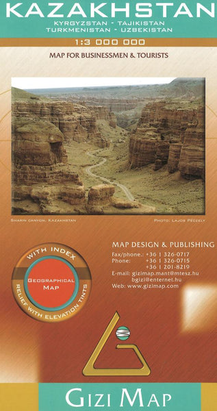 Cover of Kazakhstan Geographical Map by GiziMap