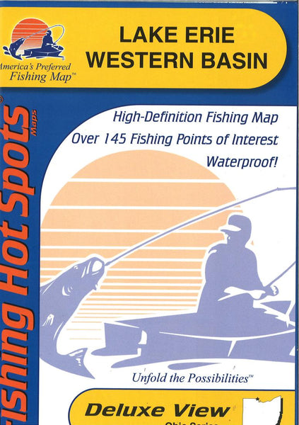 Cover of Lake Erie Fishing Map - Western Basin Fishing Map by Fishing Hot Spots