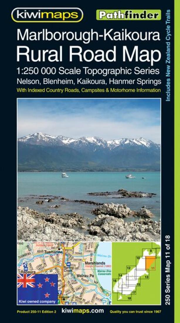 Cover of Marlborough-Kaikoura, New Zealand, Rural Roads Topographic Map 