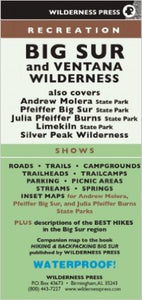Big Sur and Ventana Wilderness Recreation Map by Wilderness Press