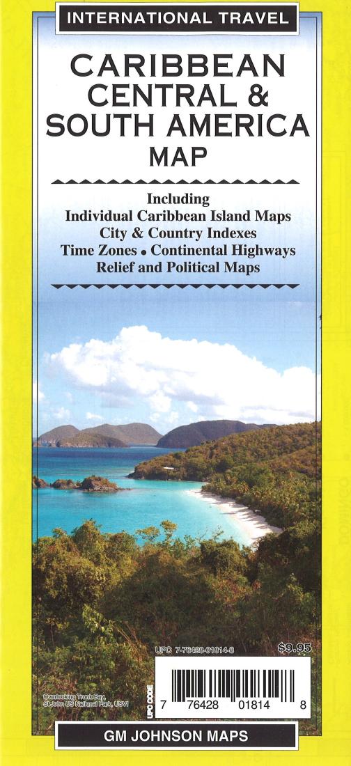 Cover of Caribbean Central & South America Map by GM Johnson