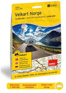 Norway Road Map 1:1,000,000 by Nordeca