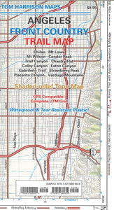 Angeles Front Country, California Trail Map by Tom Harrison Maps