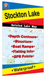 Stockton Lake Fishing Map by Fishing Hot Spots