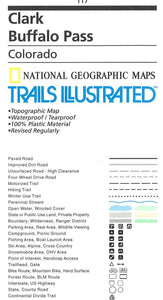 Clark Buffalo Pass Trail Map by National Geographic