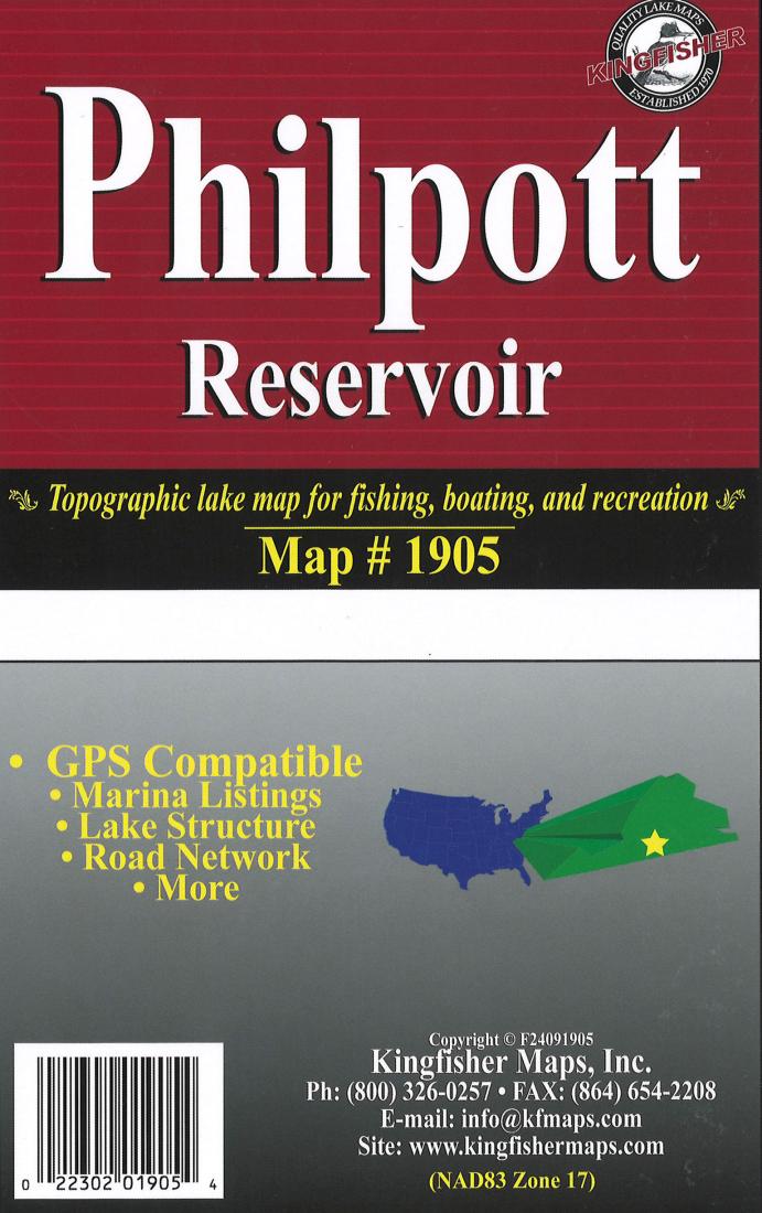 Cover of Philpott Reservoir Fishing Map by Kingfisher Maps, Inc.