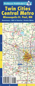 Twin Cities, Minnesota, Metro Area, laminated by Hedberg Maps