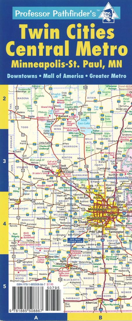Cover of Twin Cities, Minnesota, Metro Area, laminated by Hedberg Maps