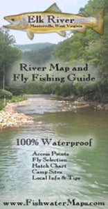 Elk River WV River Map and Fly Fishing Guide by Fishwater Maps