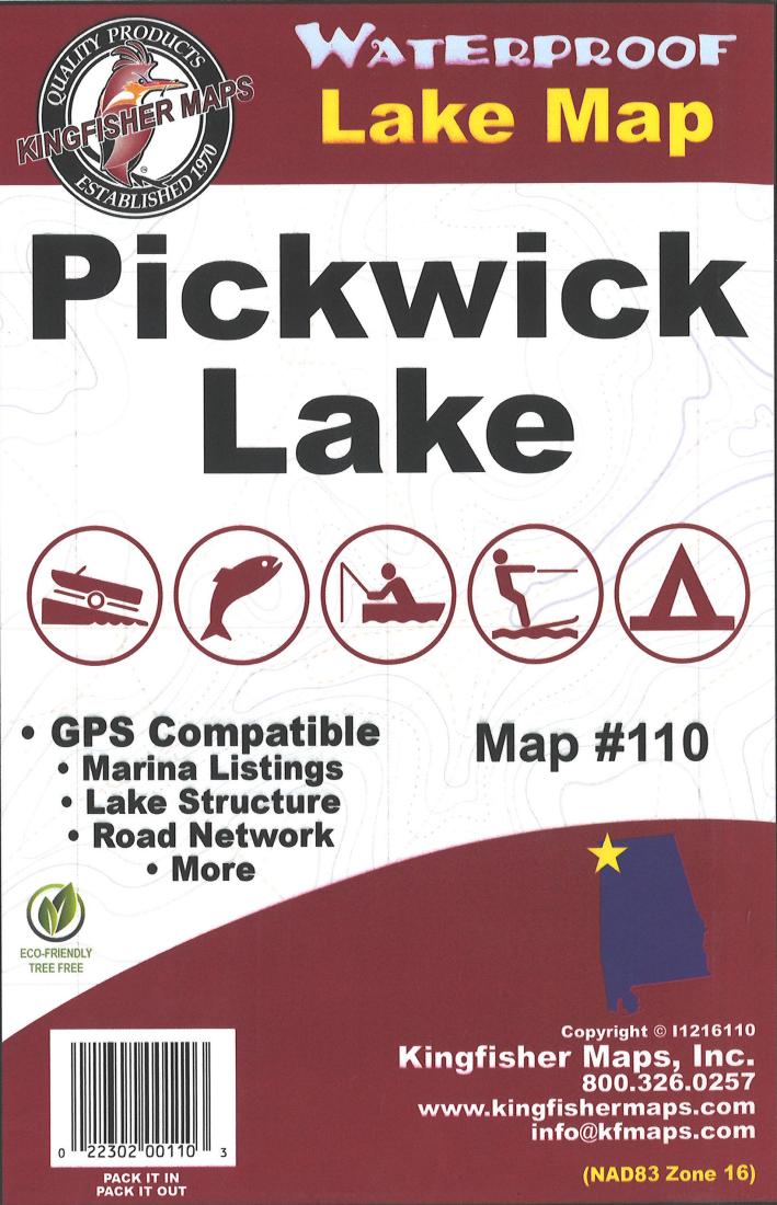 Cover of Pickwick Lake Map by Kingfisher Maps, Inc.