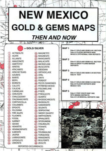 New Mexico, Gold and Gems, 6-Map Set, Then and Now by Northwest Distributors