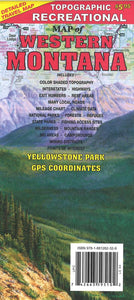 Montana, Western, Topographic Recreational Map by GTR Mapping