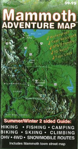 Mammoth Lakes, California Adventure Map by Sierra Map Company