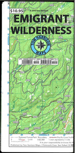 Emigrant Wilderness Trail Map by Tom Harrison Maps