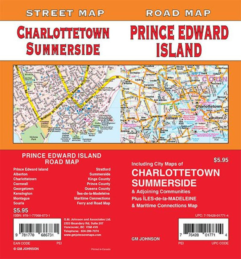 Cover of Prince Edward Island / Charlottetown / Summerside, Prince Edward Island Street Map by GM Johnson