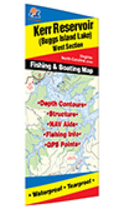 Kerr Reservoir (Buggs Island-West - VA/NC) Fishing Map by Fishing Hot Spots