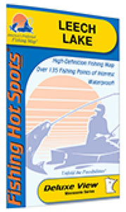 Leech Lake Fishing Map by Fishing Hot Spots