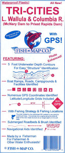 Tri Cities/Lake Wallula/ Columbia River, WA by Fish-n-Map Company