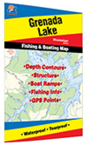Grenada Lake Fishing Map by Fishing Hot Spots