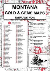 Montana, Gold and Gems, 5-Map Set, Then and Now by Northwest Distributors