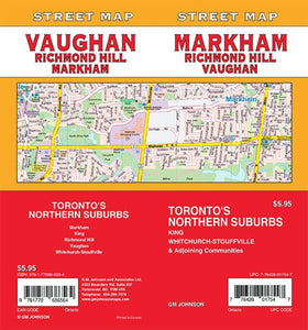 Markham / Vaughan / Richmond Hill, Ontario Street Map by GM Johnson