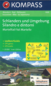 Schlanders und Umgebung Hiking Map By Kompass