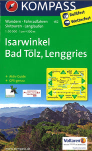 Isarwinkel Bad Tolz, Lenggries Hiking Map By Kompass