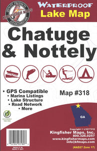 Chatuge & Nottely Lakes & Hiwassee Reservoir fishing map by Kingfisher Maps, Inc.