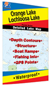 Lake Orange / Lochloosa Fishing Map by Fishing Hot Spots