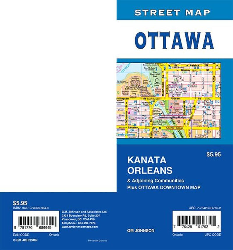 Cover of Ottawa, Ontario Street Map by GM Johnson