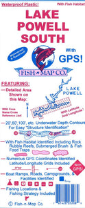 Lake Powell South (Wahweep to Escanlante Arm) Fishing Map by Fish-n-Map Company