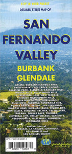 San Fernando Valley, Glendale, and Burbank Map by Global Graphics