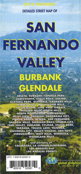 Cover of San Fernando Valley, Glendale, and Burbank Map by Global Graphics
