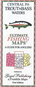 Central PA Trout and Bass Map by Franklin Maps