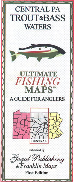 Cover of Central PA Trout and Bass Map by Franklin Maps