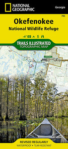 Okefenokee National Wildlife Refuge Map by National Geographic