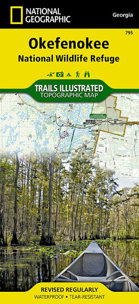 Okefenokee National Wildlife Refuge Map by National Geographic