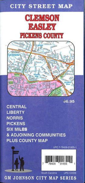 Cover of Clemson/Easley, Pickens County, South Carolina Street Map by GM Johnson