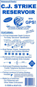 C.J. Strike Reservoir, Idaho Fishing Map by Fish-n-Map Company