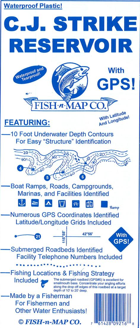 Cover of C.J. Strike Reservoir, Idaho Fishing Map by Fish-n-Map Company