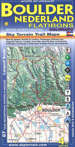 Boulder & Nederland Flatirons Hiking Map by Sky Terrain
