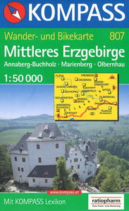 Mittleres Erzgebirge Hiking Map By Kompass