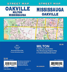 Mississauga / Oakville / Milton, Ontario Street Map by GM Johnson